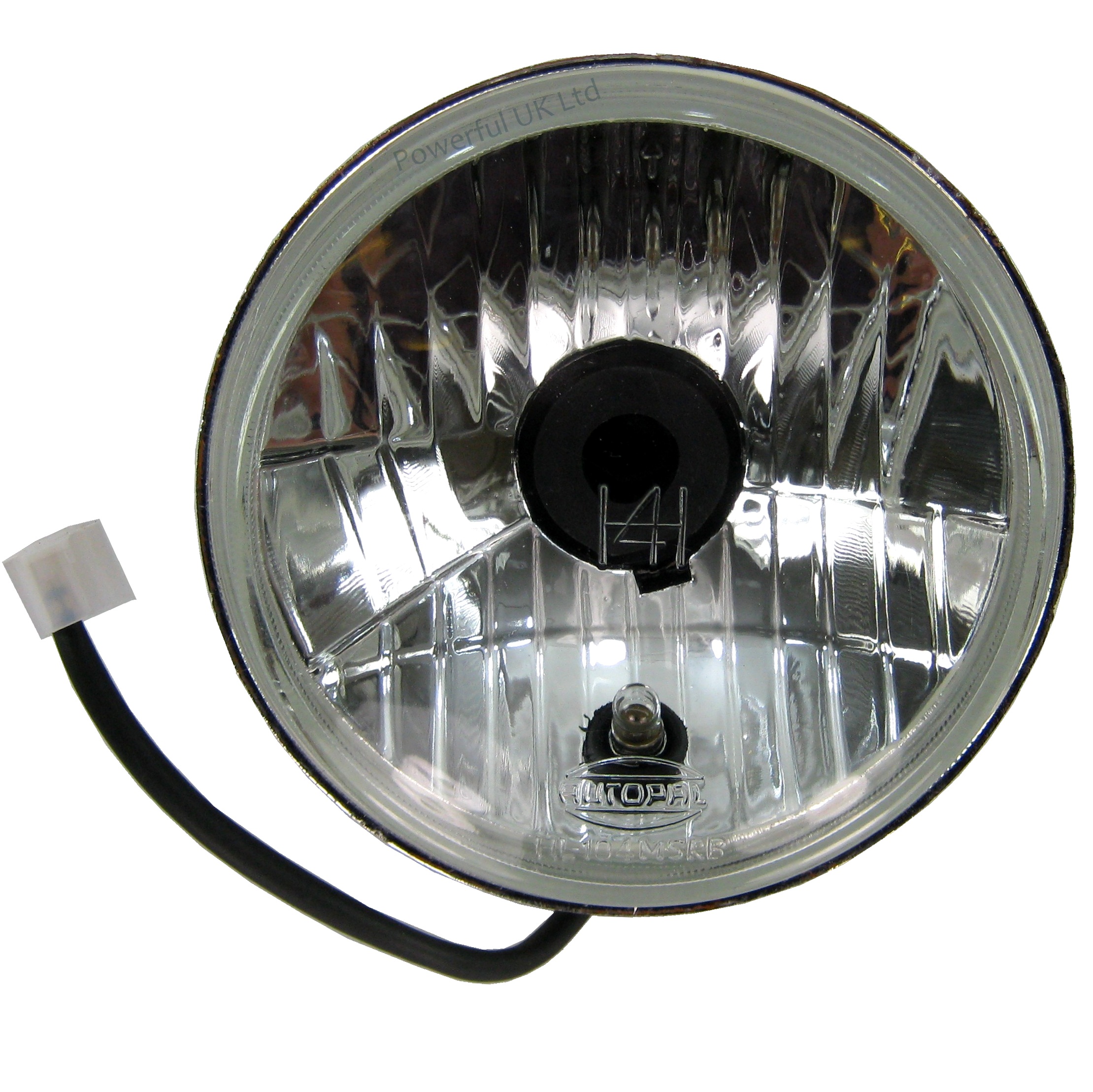 Crystal Halogen headlight upgrade kit 5.75" round lamp 5 3/4" H4 Lucas